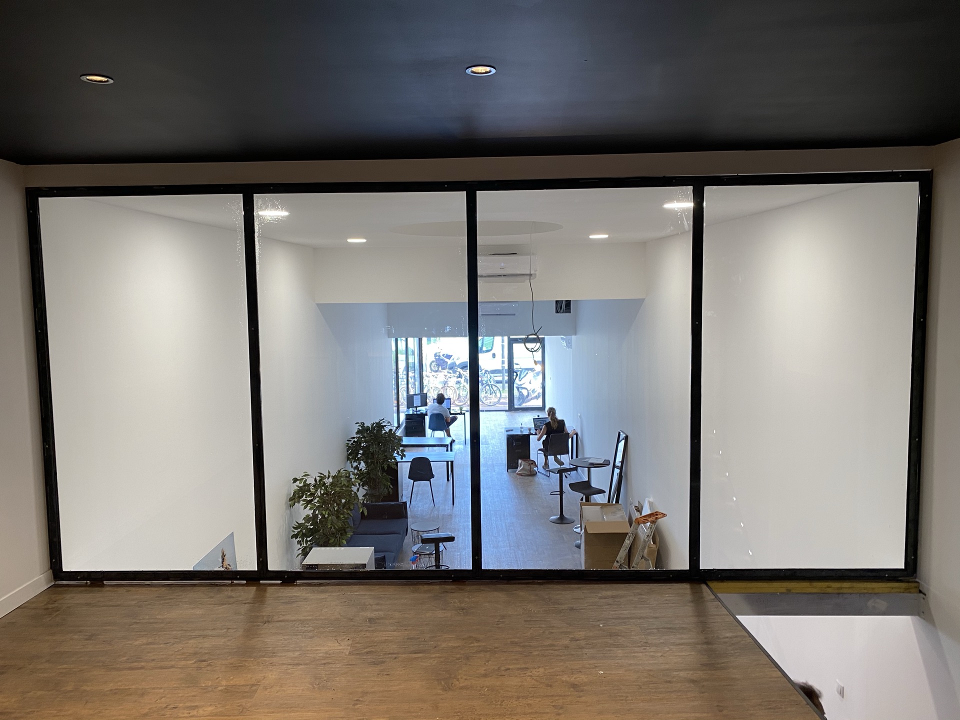 Porte vitrée en fer forgé sur mesure