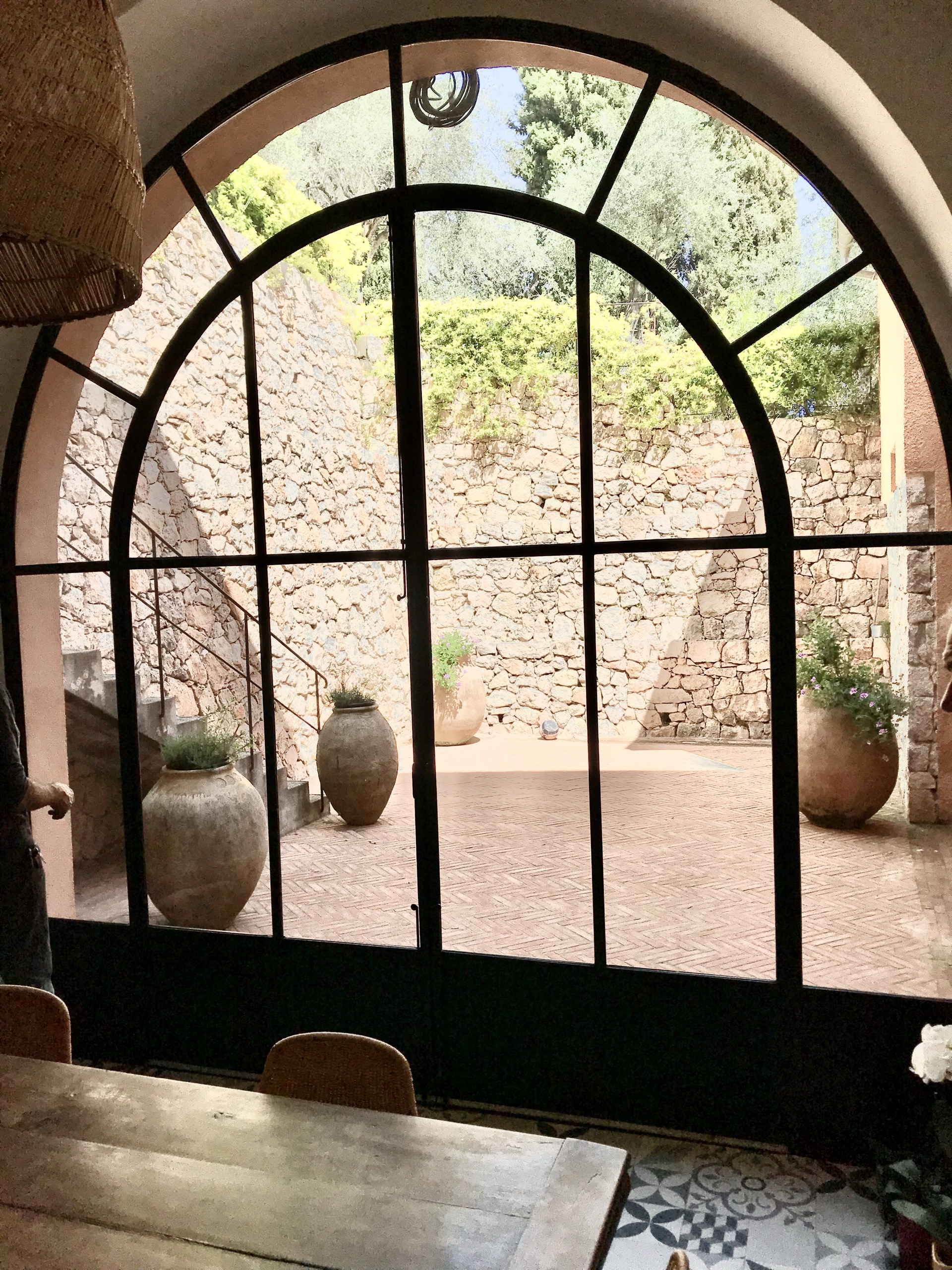 Porte vitrée en fer forgé sur mesure